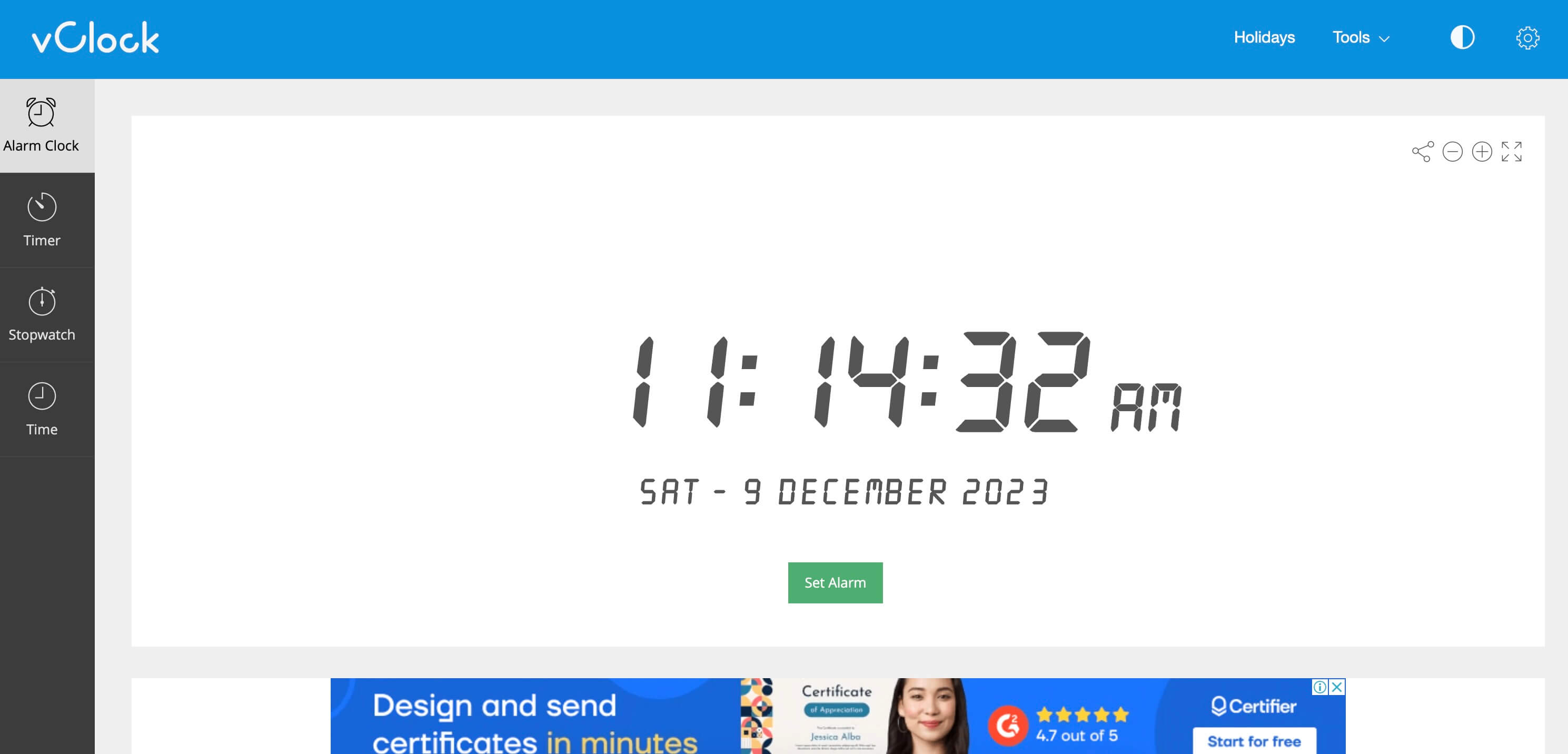 Online Timer - Countdown - vClock