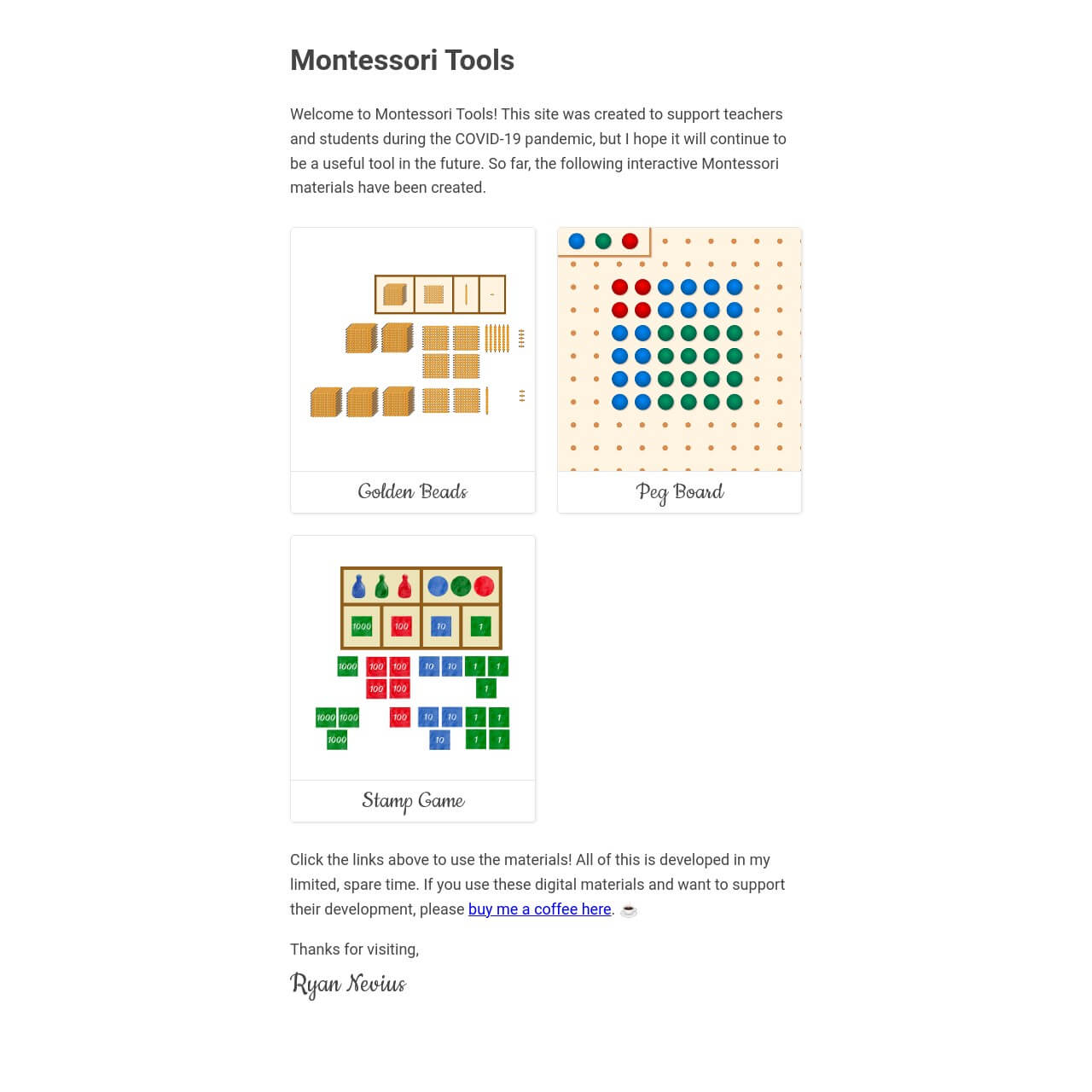 Montessori Tools