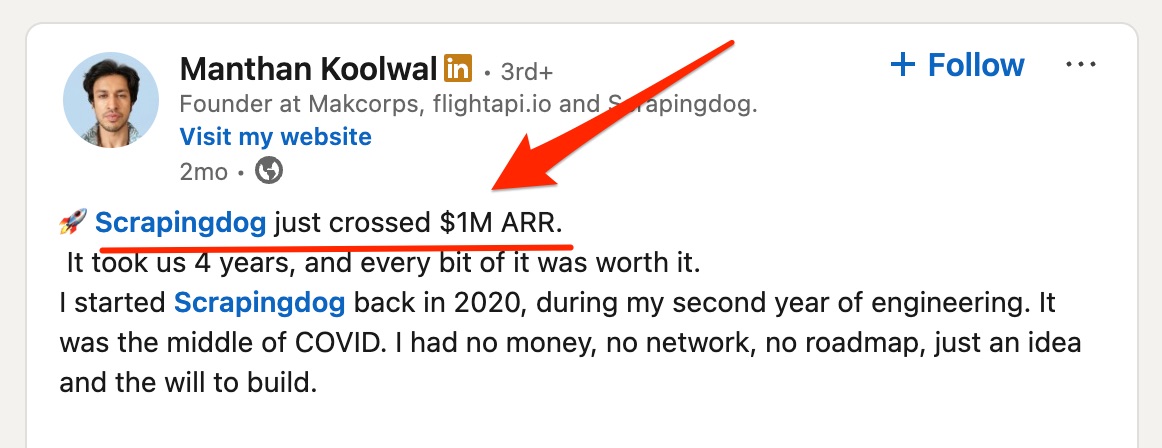 "boring" API for data scraping.